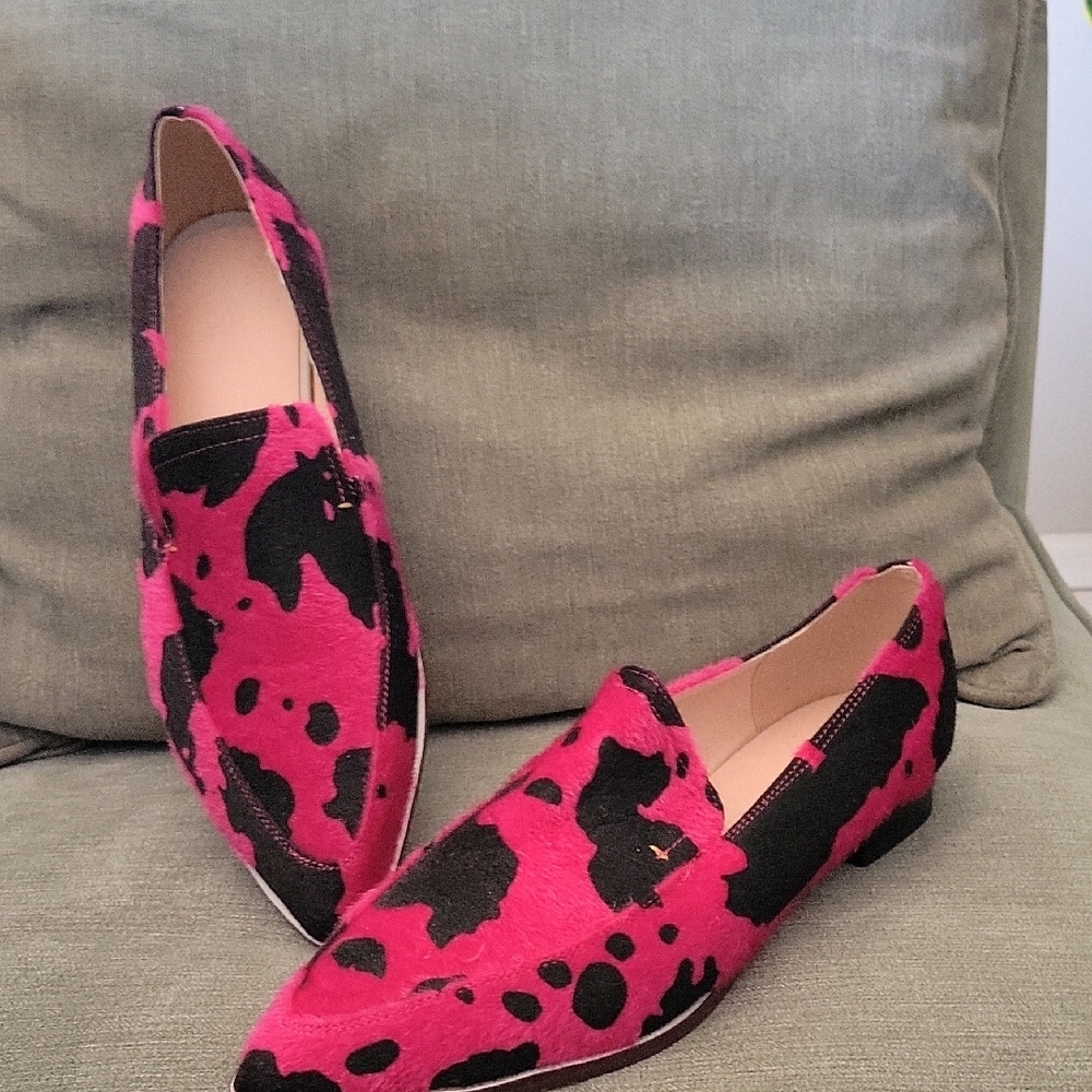 Stylish Pink and Black Women's Loafers